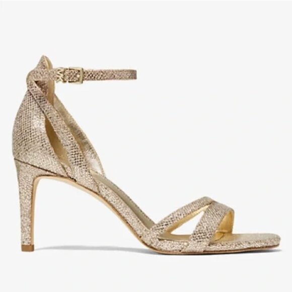 Michael Kors Kimberly Glitter Mesh Sandal Size 10 - Picture 1 of 9